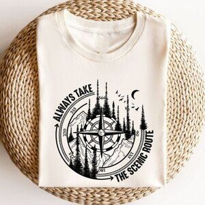 Always Take The Scenic Route Shirt, Camping Shirt